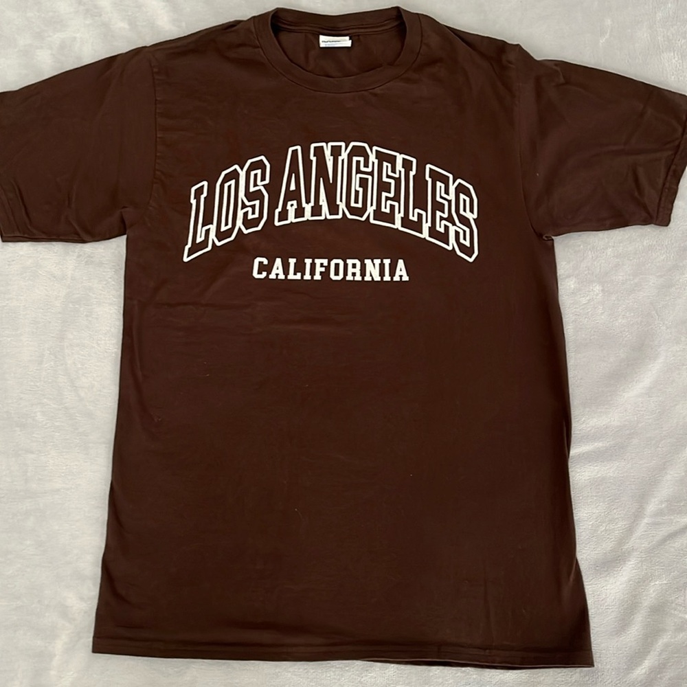 Men’s Los Angeles Brown Tee- Size Small